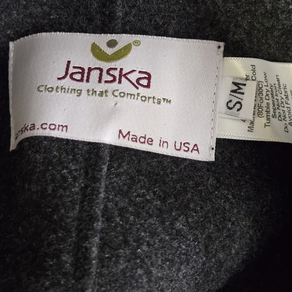 Janska Charcoal Cascade Vest Open Front Drape Pockets Made In USA Womens S M - Picture 3 of 16